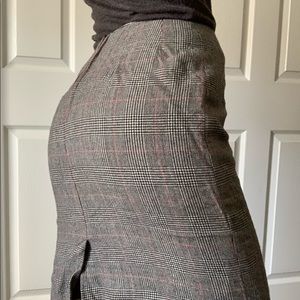 VINTAGE / plaid pencil skirt
